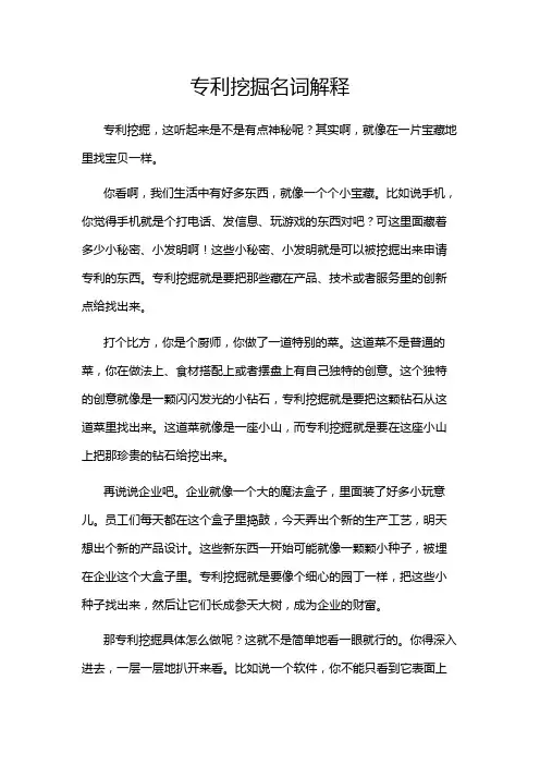 专利挖掘名词解释