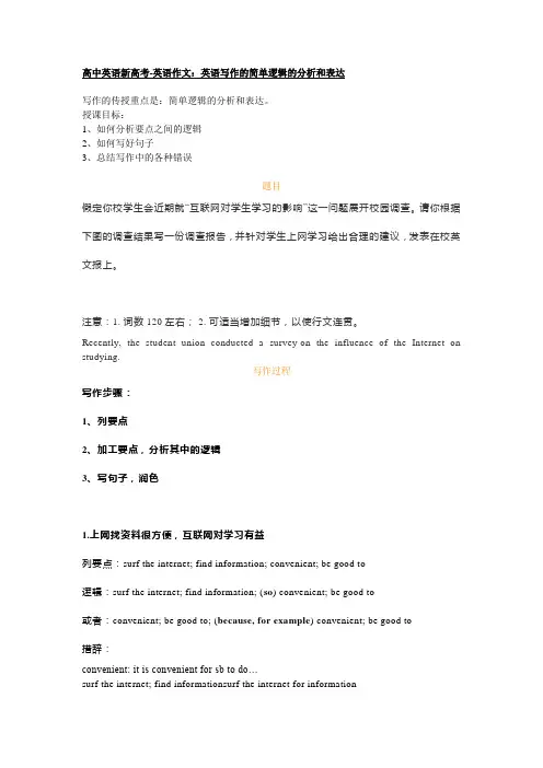 高中英语新高考-英语作文：英语写作的简单逻辑的分析和表达