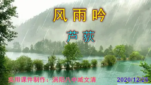 芦荻《风雨吟》优秀课件