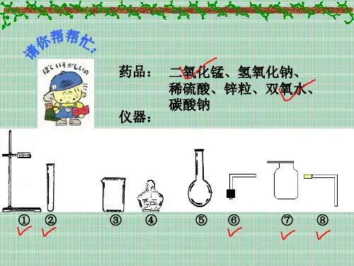 气体的制备、净化和收集PPT教学课件
