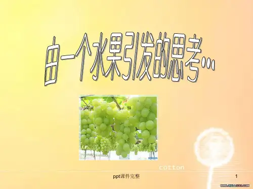 糖尿病水果饮食ppt课件