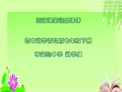 初中数学青岛版七年级下册高效课堂资料第12章复习