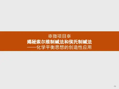 第3章 微项目《揭秘索尔维制碱法和侯氏制碱法》导学课件