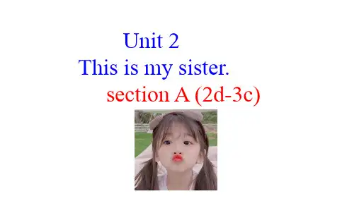 Unit2SectionA(2d3c)课件人教版七年级英语上册