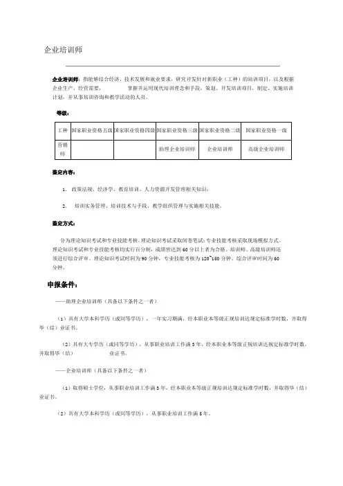 企业培训师
