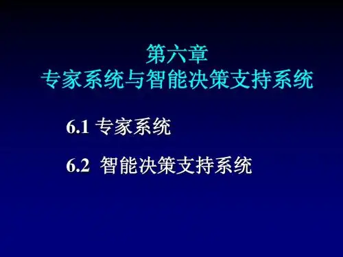 第六章 专家系统与IDSS