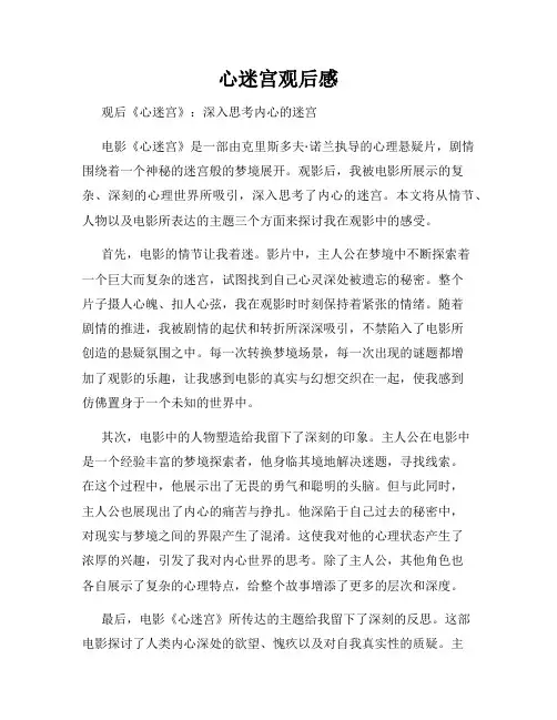 心迷宫观后感