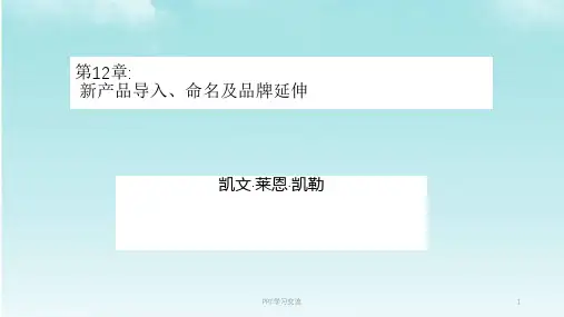 凯勒-战略品牌管理课件