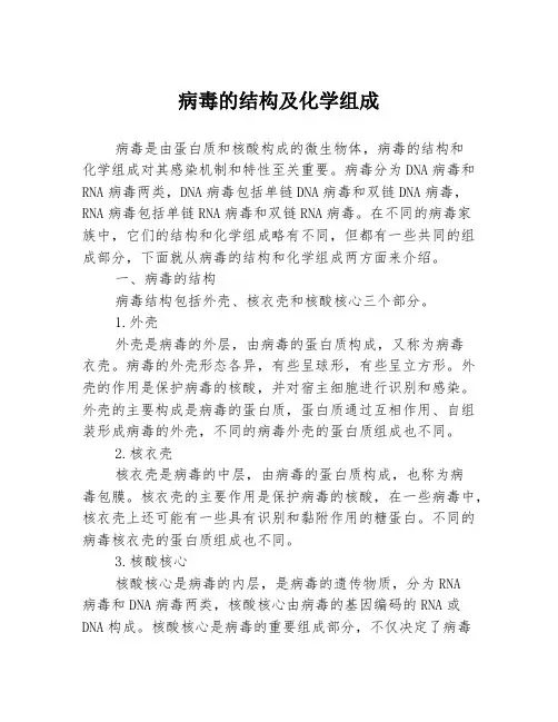 病毒的结构及化学组成