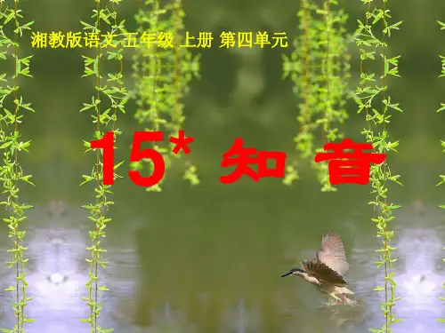 五年级语文上册第四单元知音精选优质教学PPT1湘教版