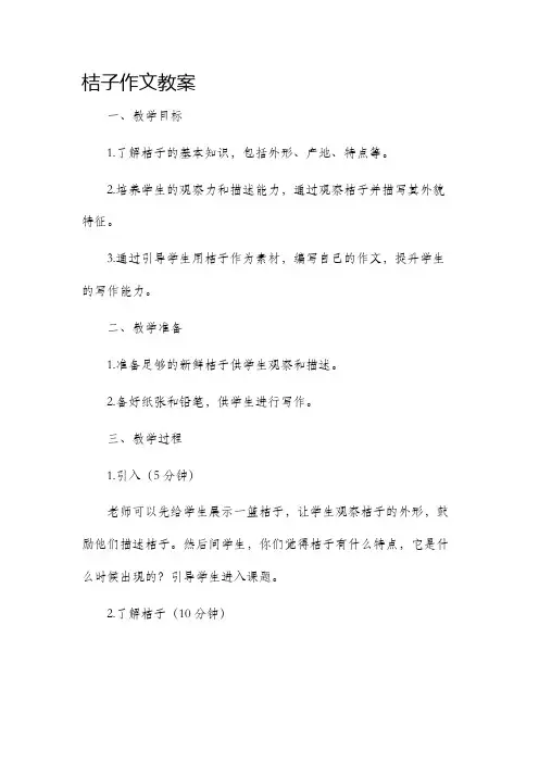 桔子作文市公开课获奖教案省名师优质课赛课一等奖教案