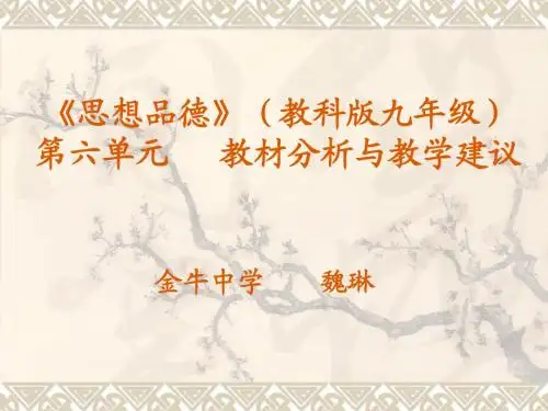 思想品德(教科版九年级)第六单元