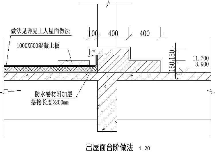 出屋面台阶做法(台阶坡道大样图)