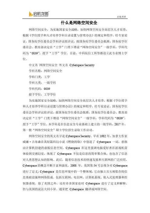 什么是网络空间安全