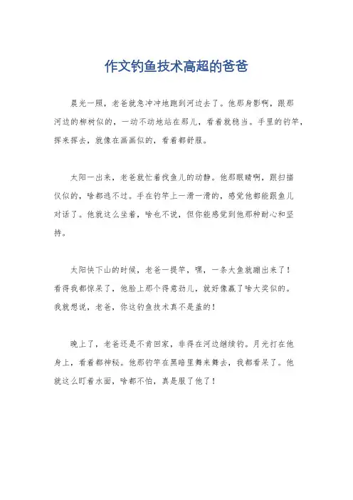 作文钓鱼技术高超的爸爸