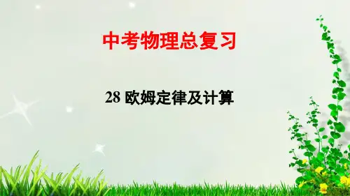 中考物理总复习——28 欧姆定律及计算