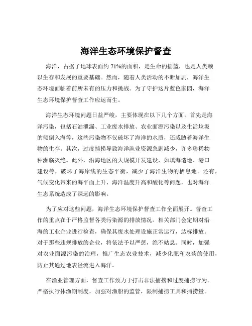 海洋生态环境保护督查