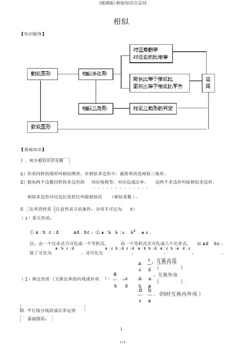 (完整版)相似知识点总结
