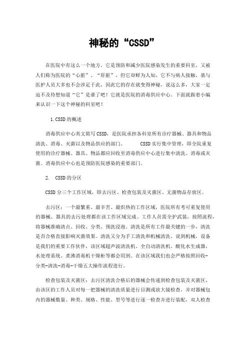 神秘的“CSSD”