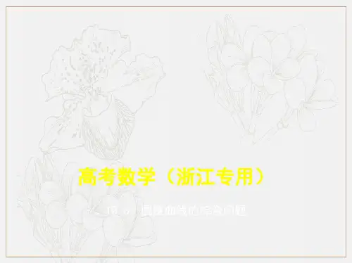 2020版高考数学(浙江专用)一轮总复习课件：10.6 圆锥曲线的综合问题 .pdf