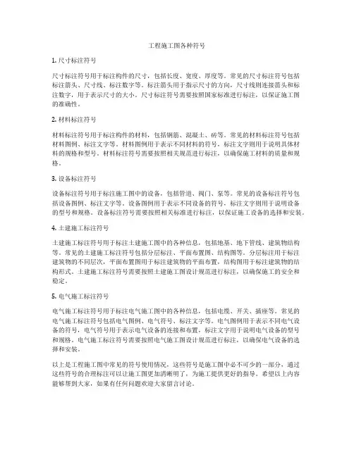 工程施工图各种符号