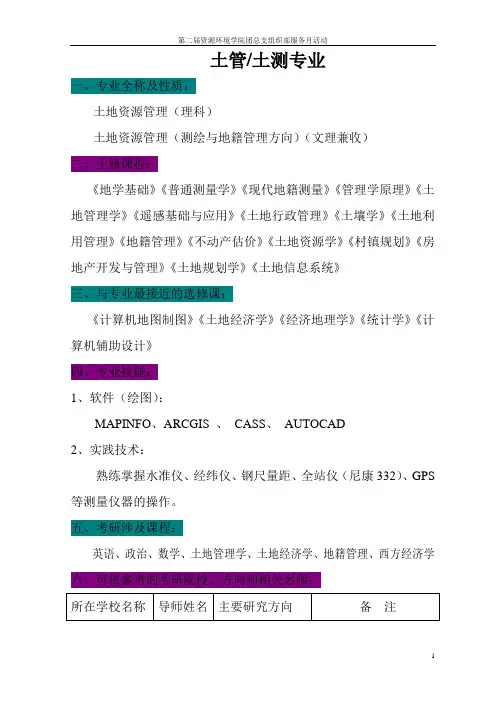 土管专业介绍