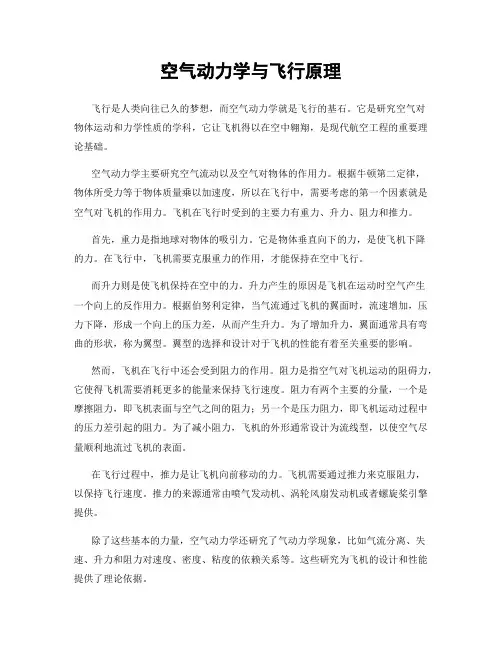 空气动力学与飞行原理