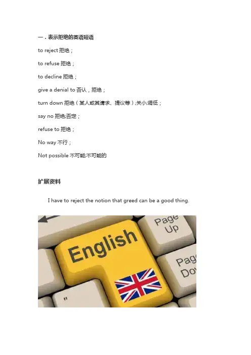 表示拒绝的英语短语