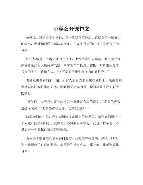 小学公开课作文