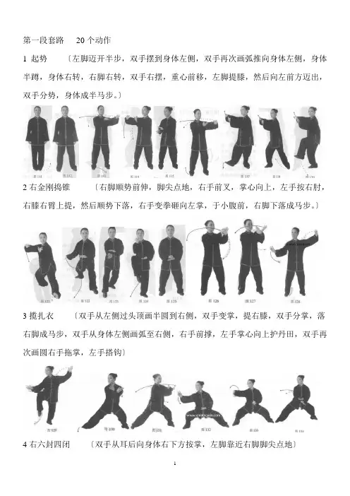 陈式五十六式太极拳名称及动作讲解及图示