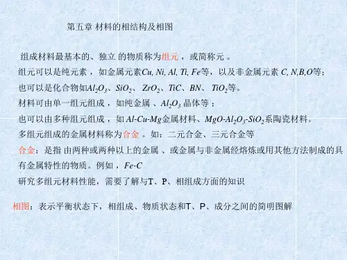 第五章材料的相结构及相图