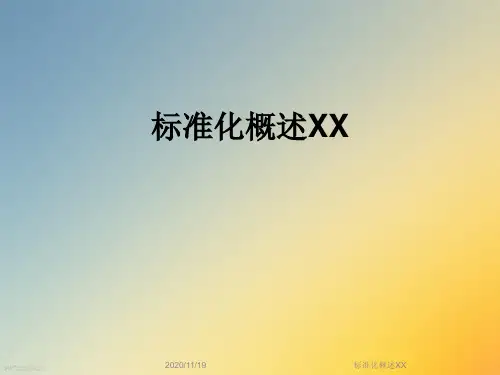 标准化概述XX