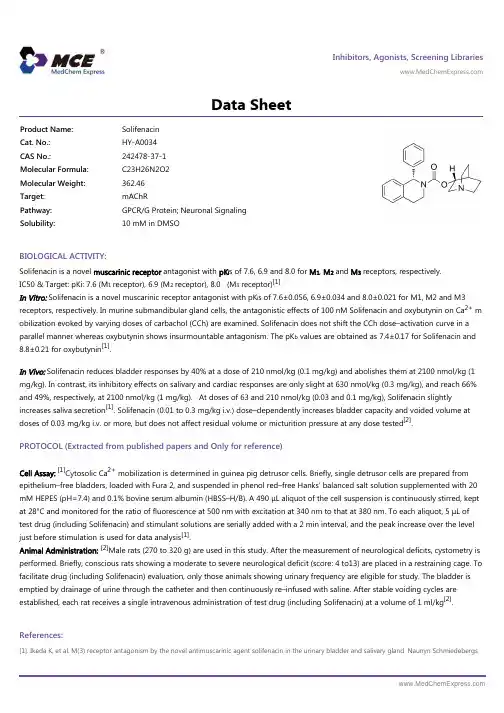 Solifenacin_DataSheet_MedChemExpress