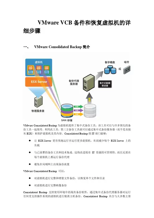 VMware的VCB备份和恢复虚拟机详细步骤