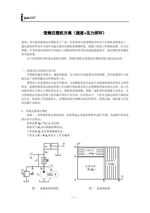 变频注塑机方案(速度+压力闭环)