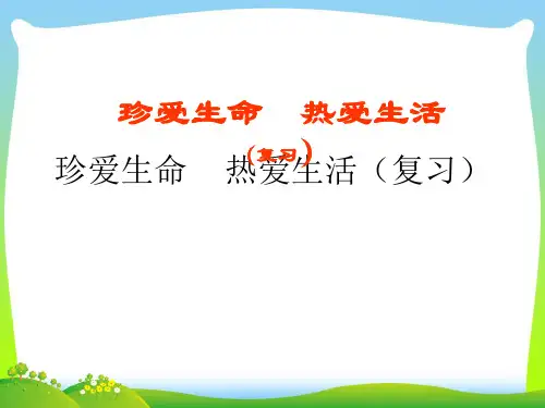 珍爱生命 热爱生活-课件