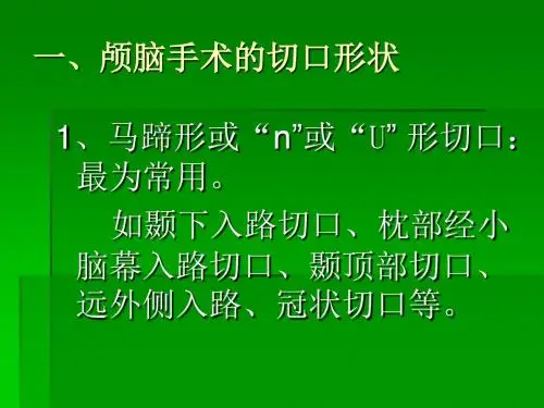 神经外科手术入路与体位