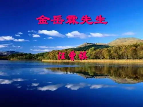 金岳霖先生 课件(共29张PPT)