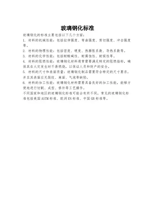 玻璃钢化标准