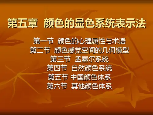 色彩学_颜色显色系统表示