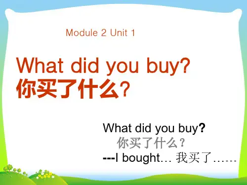 新外研版五年级英语上册M2U1 What did you buy？？.ppt