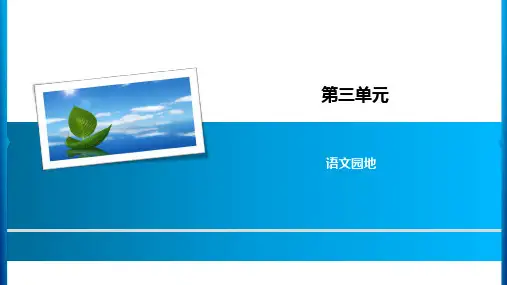五年级上册语文习题课件-第3单元 语文园地 人教部编版(共8张PPT)