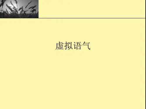 2-英语专业四级词汇语法辅导--虚拟语气、非谓语动词
