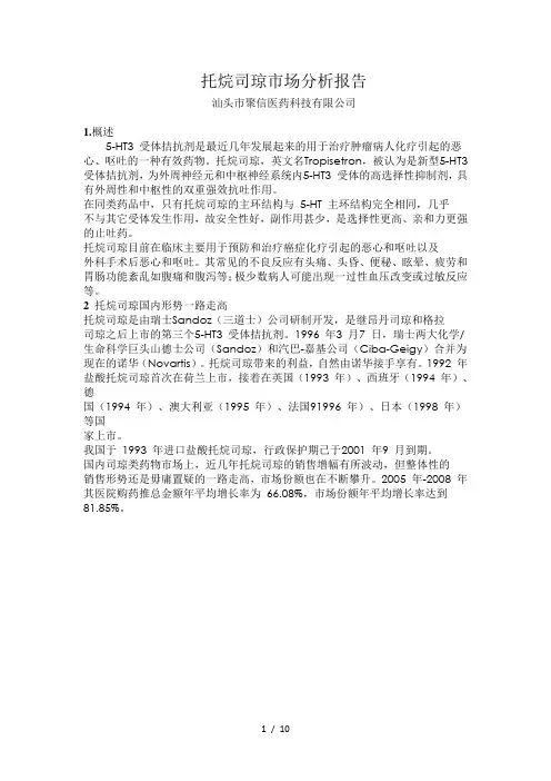 托烷司琼市场分析报告