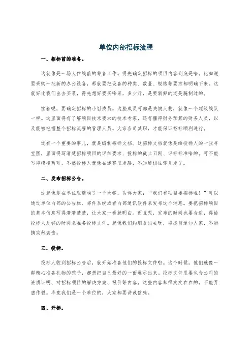 单位内部招标流程