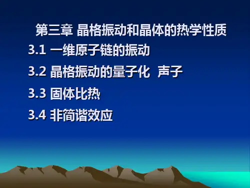 第三章 晶格的振动