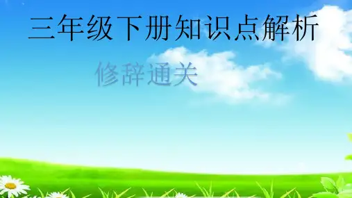 最新版本知识点解析修辞通关PPT课件语文下册