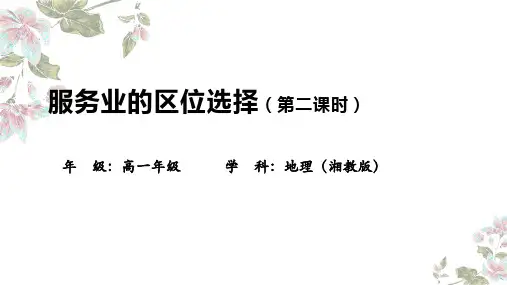3.3服务业的区位选择(第二课时)课件2024-2025学年高中地理湘教版(2019)必修二