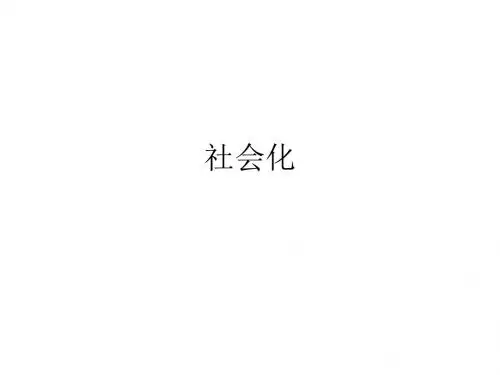 社会化与自我