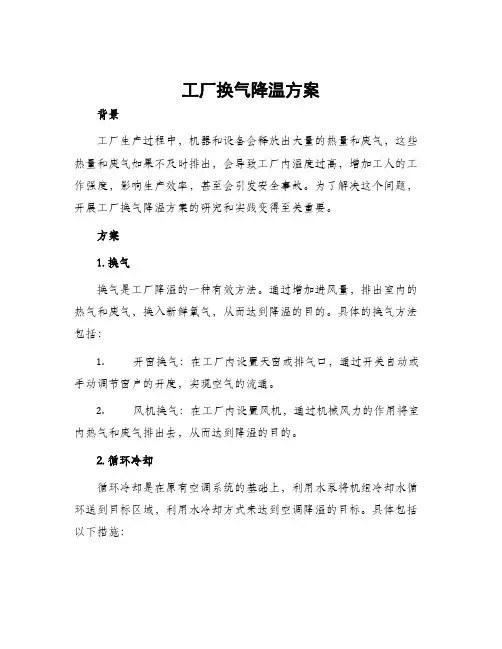 工厂换气降温方案